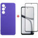 Dengos Чохол до мобільного телефона Dengos Realme C65 + Glass Purple (DG-KM-95)