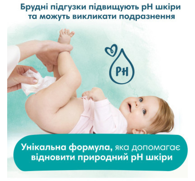Pampers Дитячі вологі серветки Pampers Harmonie New baby 3 пачки х 46 шт (8700216201025)