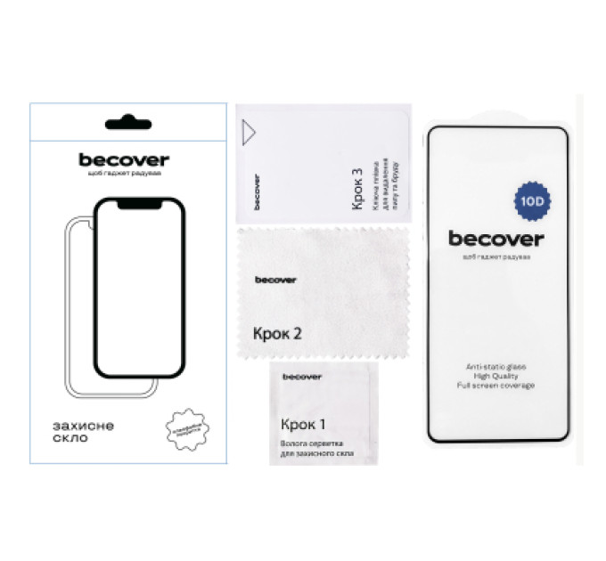 BeCover Скло захисне BeCover Tecno POVA 6 Neo (LI6) 10D Black (711827)