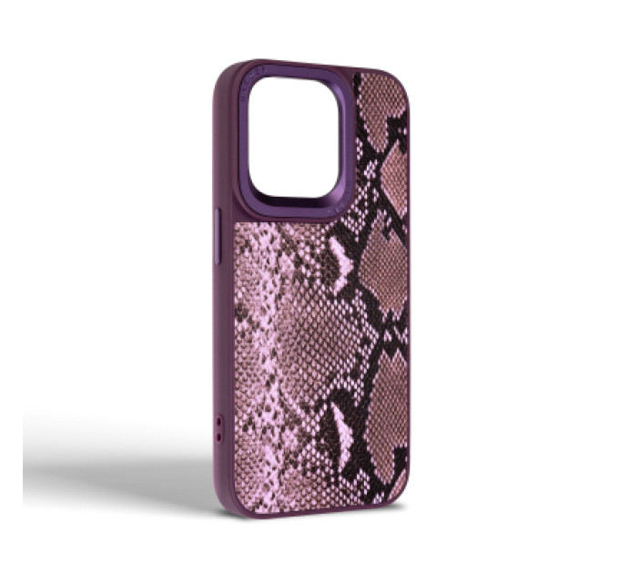 Harder Чохол до мобільного телефона Harder Genuine Snake Apple iPhone 14 Pro Dark Purple (ARM76788)