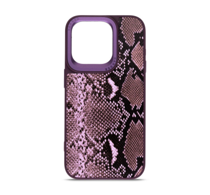 Harder Чохол до мобільного телефона Harder Genuine Snake Apple iPhone 14 Pro Dark Purple (ARM76788)