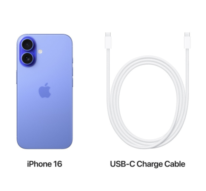 Apple Мобільний телефон Apple iPhone 16 128GB Ultramarine (MYEC3)