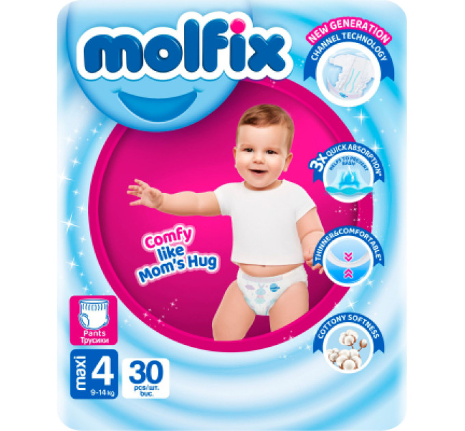 Molfix Підгузки Molfix Трусики 4 maxi 9-14 кг 30 шт (8690536842629)