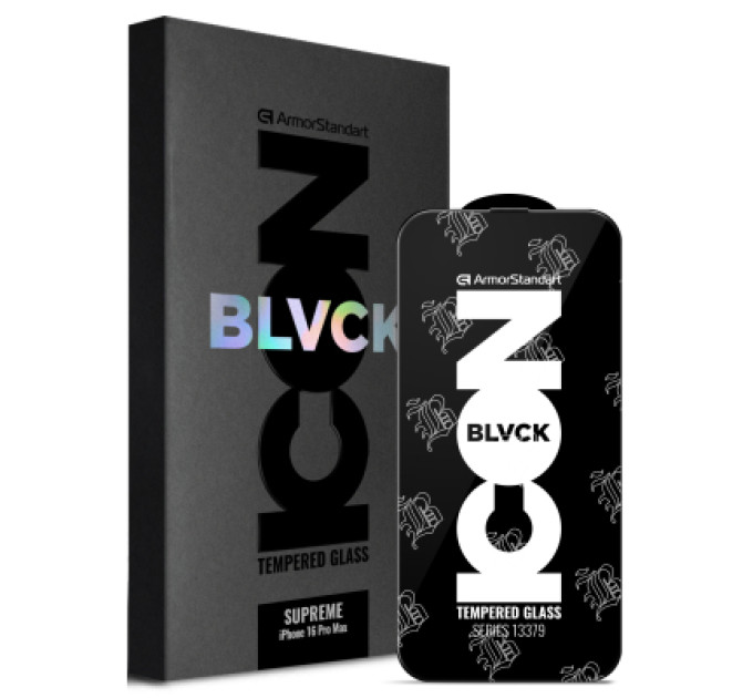 Armorstandart Скло захисне Armorstandart Supreme Black Icon 3D Apple iPhone 16 Pro Max Black (ARM78038)