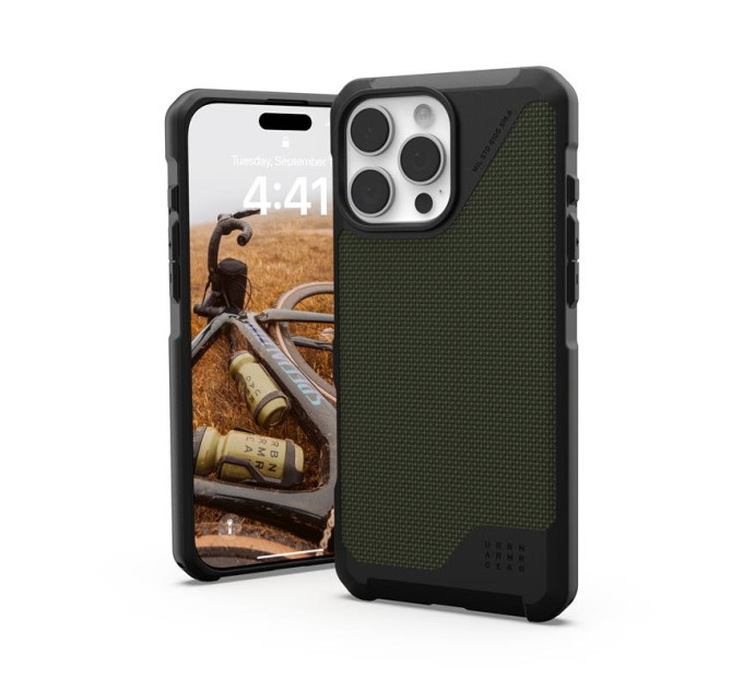 UAG Чохол до мобільного телефона UAG iPhone 16 Pro Max Metropolis LT Magsafe Kevlar Olive (114453113972)