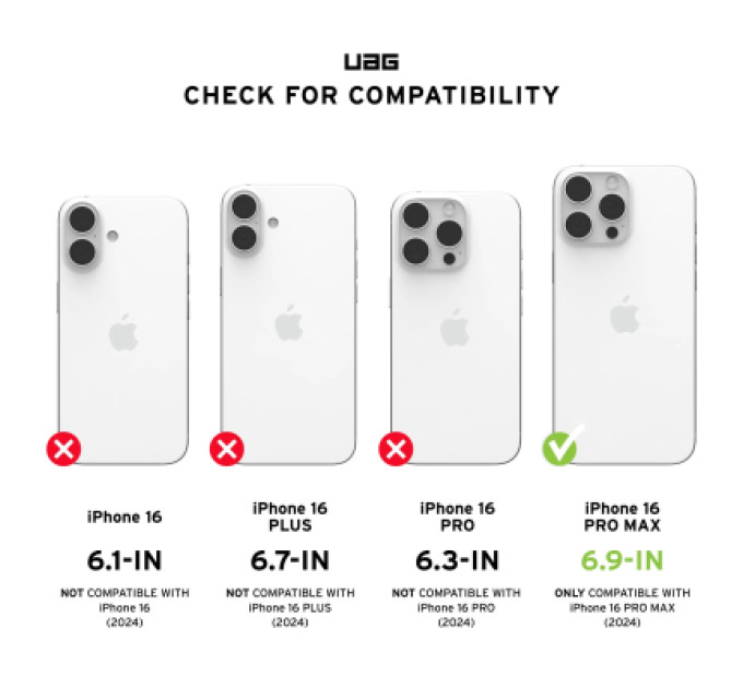 UAG Чохол до мобільного телефона UAG iPhone 16 Pro Max Pathfinder Magsafe Black (114469114040)