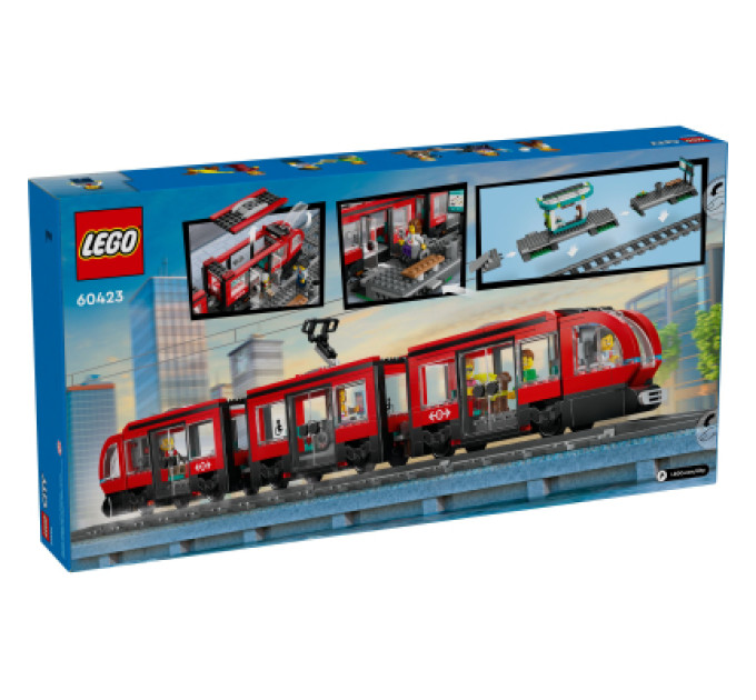 LEGO Конструктор LEGO City Трамвай і вокзал у центрі міста 811 деталей (60423)
