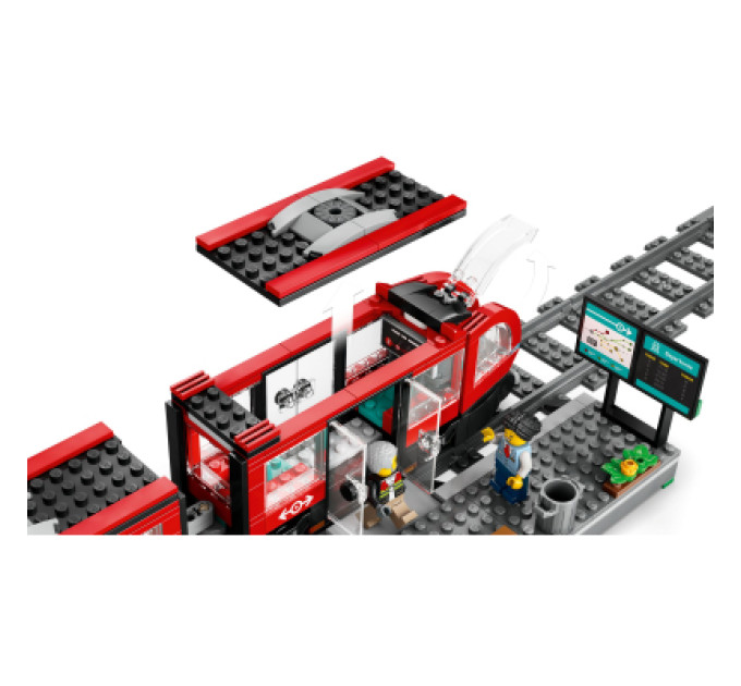 LEGO Конструктор LEGO City Трамвай і вокзал у центрі міста 811 деталей (60423)
