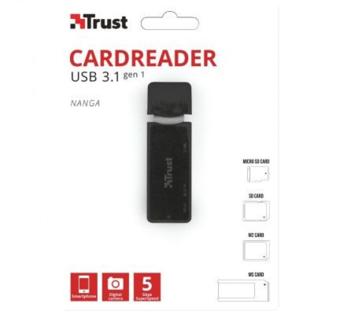 Trust Зчитувач флеш-карт Trust Nanga USB 3.1 (21935)