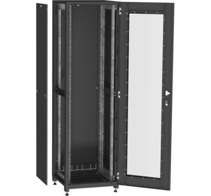 Ipcom Шафа напольна Ipcom 42U 19" 600x1000 (С-42U-06-10-ДС-ПГ-1-9005)