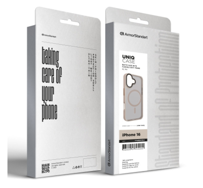 Armorstandart Чохол до мобільного телефона Armorstandart Uniq MagSafe Apple iPhone 16 Titanium Gold (ARM79498)