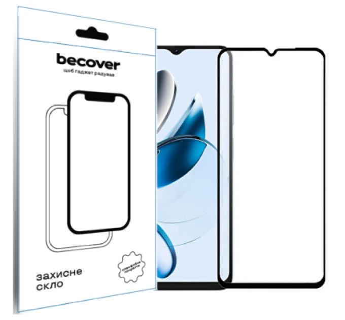 BeCover Скло захисне BeCover Blackview Color 8 Black (712127)