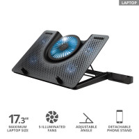 Підставка до ноутбука Trust GXT 1125 Quno (17.3") Blue LED Black (23581_TRUST)