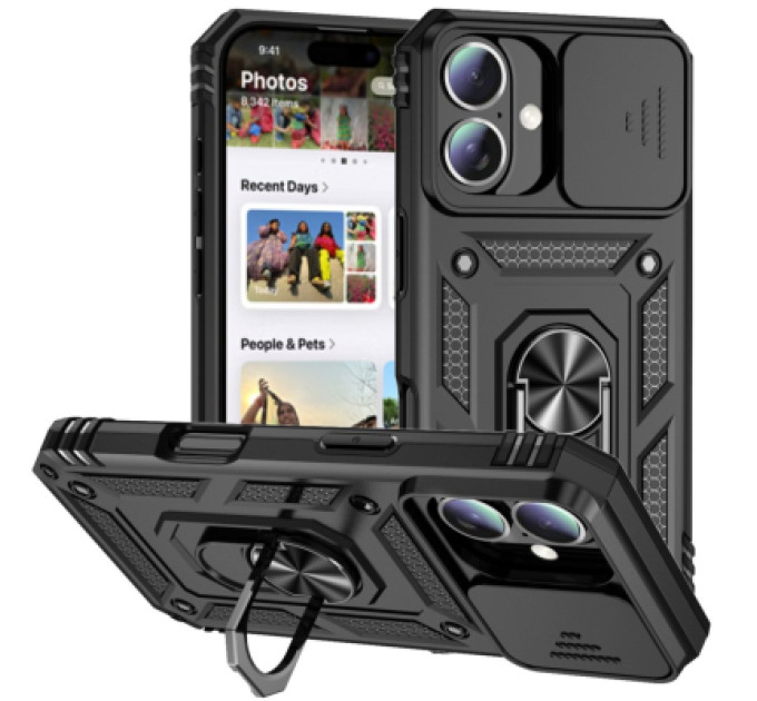 BeCover Чохол до мобільного телефона BeCover Military Apple iPhone 16 Black (712153)