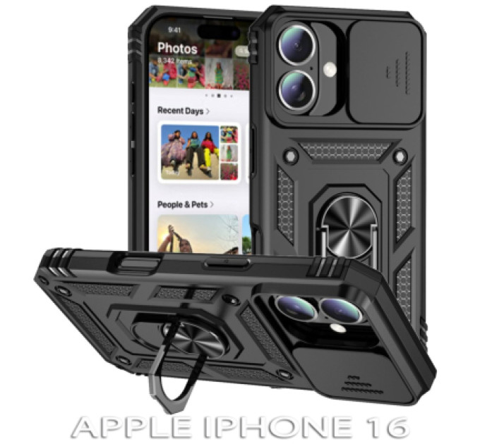 BeCover Чохол до мобільного телефона BeCover Military Apple iPhone 16 Black (712153)