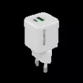 Canyon Зарядний пристрій Canyon CU20AC GaN 20W 1xPD 1xQC EU White (CNS-CUW20AC)