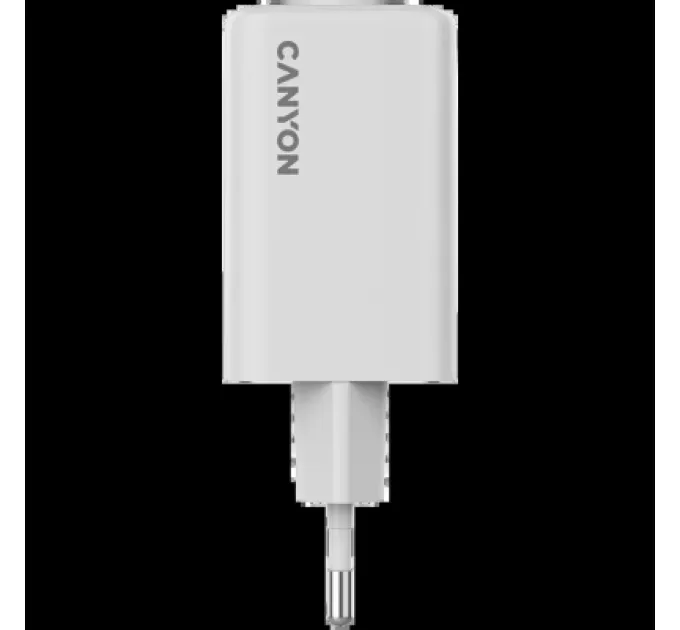 Canyon Зарядний пристрій Canyon CU65ACC GaN 65W 2xPD 1xQC EU White (CNS-CUW65ACC)