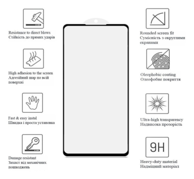 Drobak Скло захисне Drobak Xiaomi 14T Pro Black Frame A+ (383810)