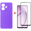 Dengos Чохол до мобільного телефона Dengos Oppo A3X Carbon + glass (Purple) (DG-KM-124)