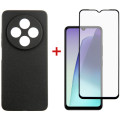 Dengos Чохол до мобільного телефона Dengos Xiaomi Redmi 14C Carbon + glass (Black) (DG-KM-119)