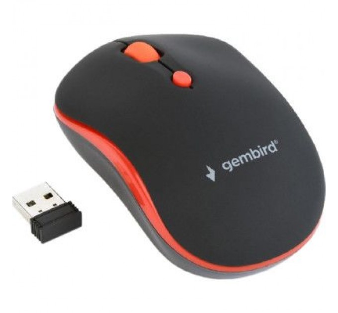 Gembird Мишка Gembird MUSW-4B-03-R Black+Red (MUSW-4B-03-R)