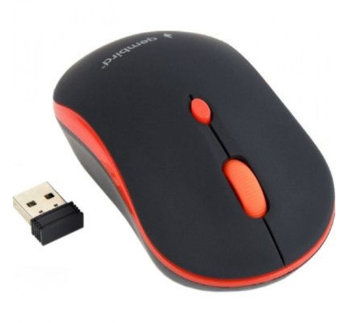 Gembird Мишка Gembird MUSW-4B-03-R Black+Red (MUSW-4B-03-R)