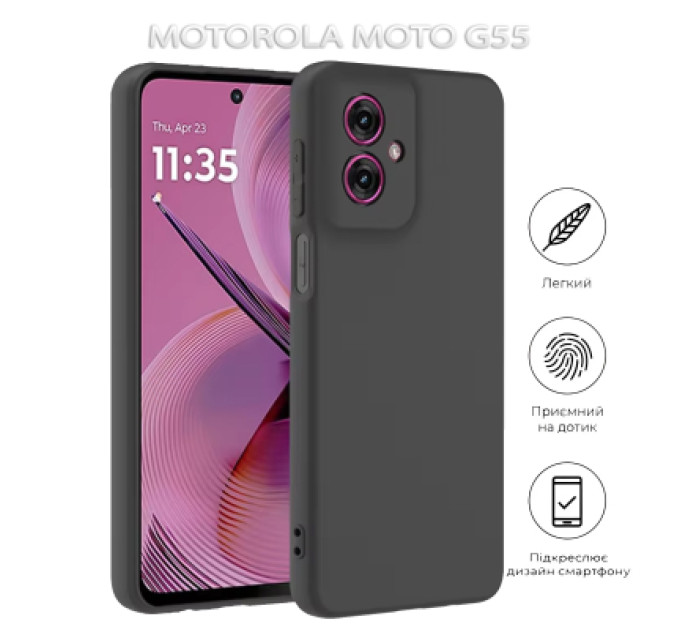 BeCover Чохол до мобільного телефона BeCover Motorola Moto G55 Black (712750)