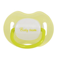 Пустушка Baby Team Силіконова ортодонтична З ковпачком та кільцем Нічна Від 12 місяців (4824428030083)