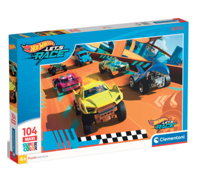Clementoni Пазл Clementoni Hot Wheels серія MAXI, 104 елементи (25762)