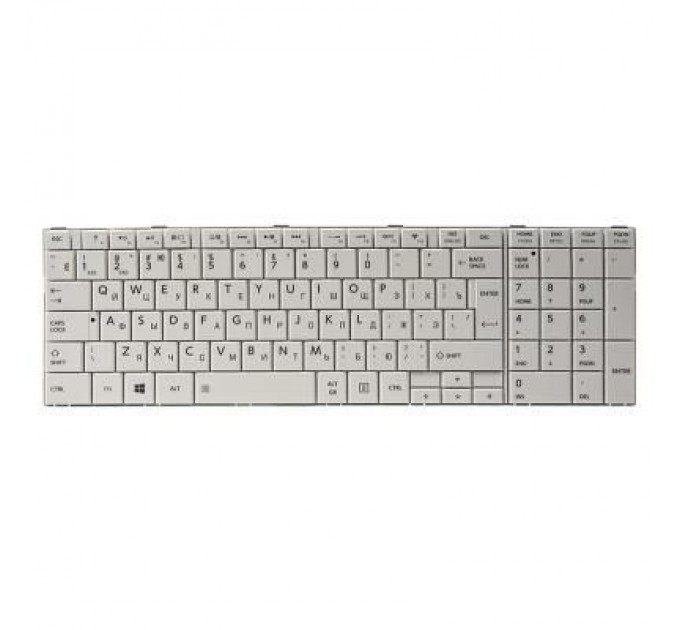 PowerPlant Клавіатура ноутбука PowerPlant TOSHIBA Satellite C850, C870 белый, белый фрейм (KB311781)