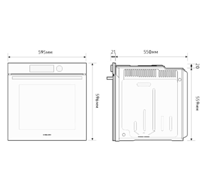 Samsung Духова шафа Samsung NV7B4445UAS/WT