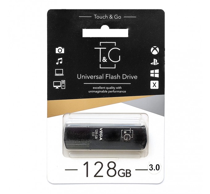 T&G Флеш-накопитель USB3.0 128GB T&G 121 Vega Series Black (TG121-128GB3BK)