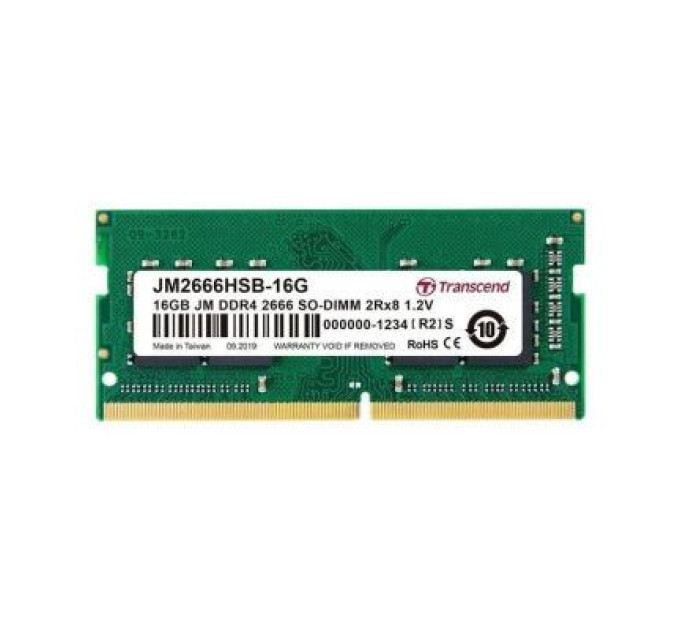 Transcend Модуль пам'яті для ноутбука SoDIMM DDR4 16GB 2666 MHz Transcend (JM2666HSE-16G)