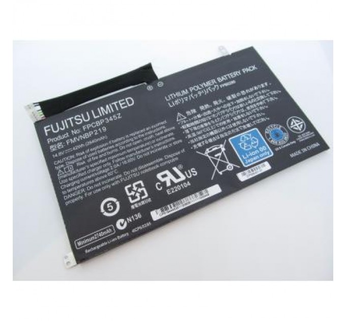 Fujitsu Акумулятор до ноутбука Fujitsu LifeBook UH572 FPCBP345Z, 2840mAh (42Wh), 4cell, 14.8V, Li-P (A47354)