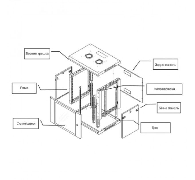Hypernet Шафа настінна Hypernet 9U 19" 600x600 ProLine (PL-WMNC66-9U-BLACK)