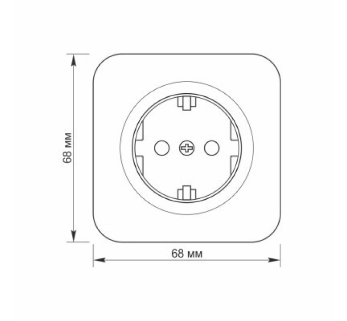 Videx Розетка Videx BINERA IP20 зовнішня 1ая із заземленням біла (VF-BNS21G-W)