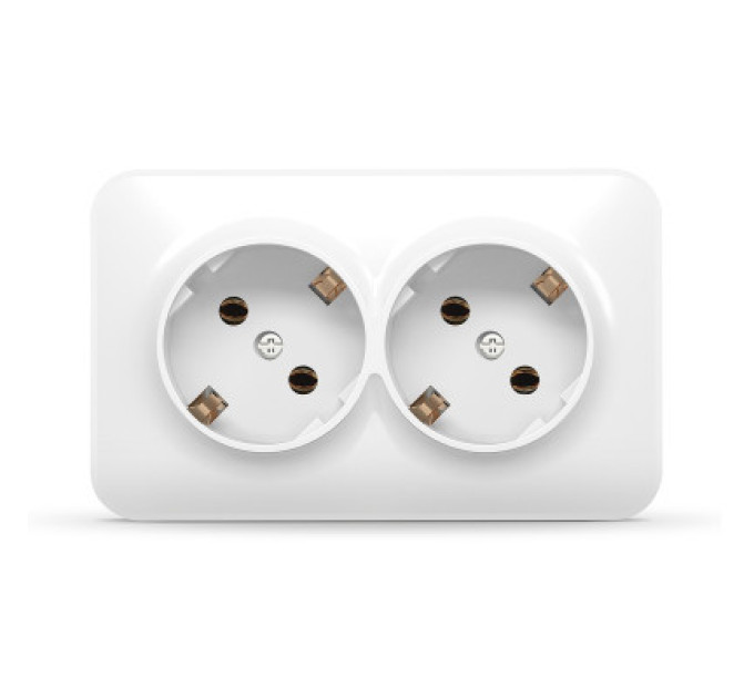 Videx Розетка Videx BINERA IP20 зовнішня 2ая із заземленням біла (VF-BNS22G-W)