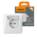 Videx Розетка Videx BINERA 1ая із заземленням і кришкою (VF-BNSK)