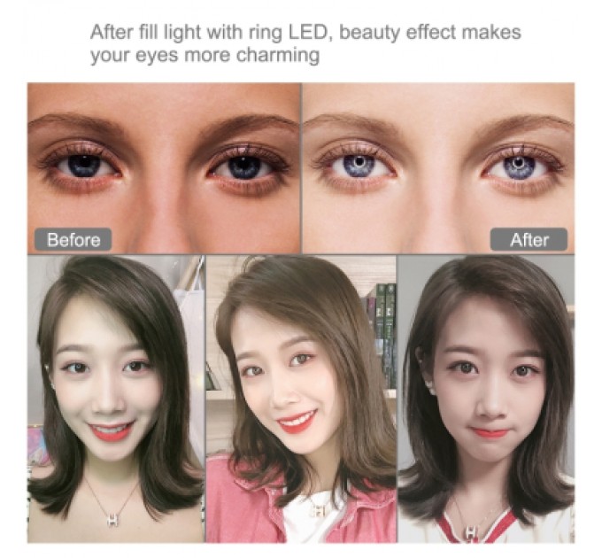 Puluz Набір блогера Puluz Ring USB LED lamp PKT3084B 4.7" + table stand (PKT3084B)