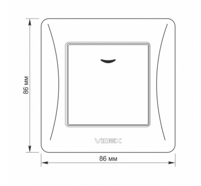 Videx Вимикач Videx BINERA 1кл з підсвічуванням білий (VF-BNSW1L-W)
