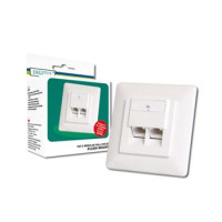 Комп'ютерна розетка Digitus 2xRJ45 UTP, для прихованої проводки (DN-9001-N)
