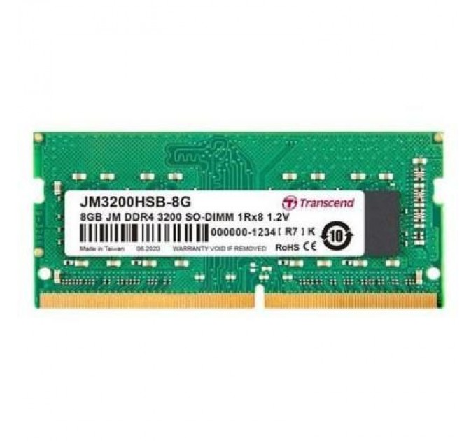 Transcend Модуль пам'яті для ноутбука SoDIMM DDR4 8GB 3200 MHz Transcend (JM3200HSB-8G)