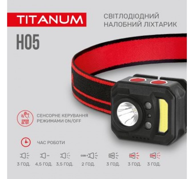 TITANUM Ліхтар TITANUM 250Lm 6500K (TLF-H05)