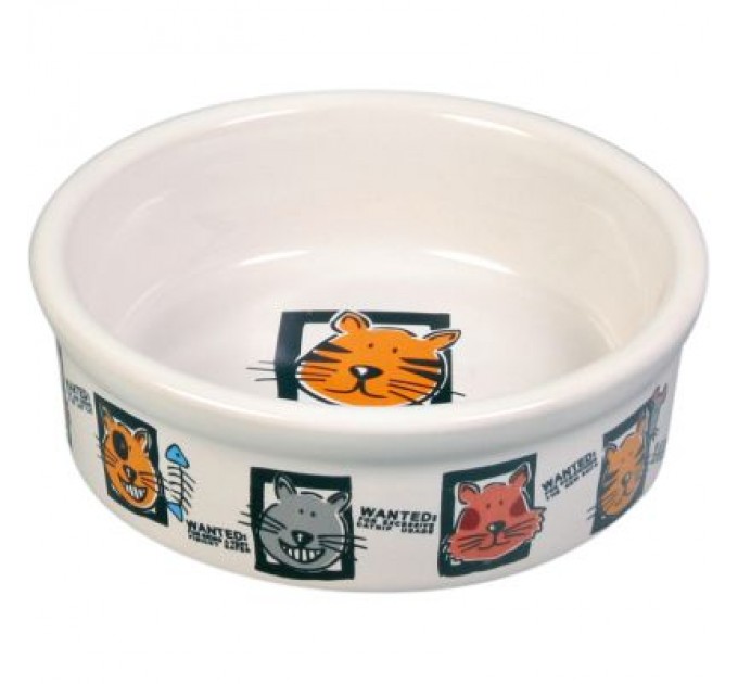 Trixie Посуд для котів Trixie Миска керамічна 200 мл/12 см (в асортименті) (4011905400815)