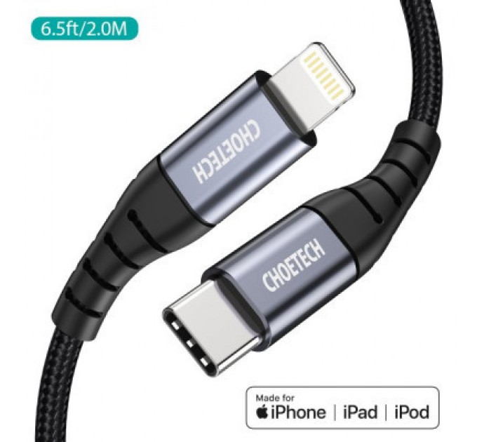 Choetech Дата кабель USB-C to Lightning 2.0m MFI Choetech (IP0041-BK)