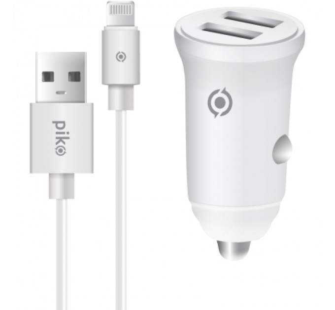 Piko Зарядний пристрій Piko CC-312 (2USB3,1A) + Lightning cable (1283126538810)