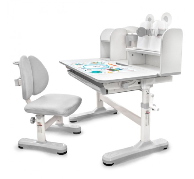 Evo-kids Парта зі стільцем Evo-kids Panda XL grey (BD-29 G)