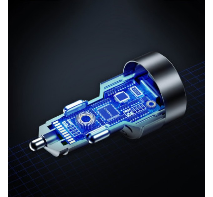 Choetech Зарядний пристрій Choetech car 2хUSB-C+USB-A 130W QC3.0/PD/PPS black (TC0011-BK)