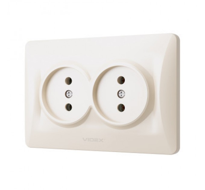 Videx Розетка Videx BINERA 2ая кремова (VF-BNSK2-CR)