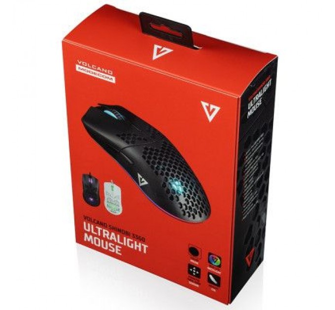 Modecom Мишка Modecom Shinobi 3360 Volcano USB Black (M-MC-SHINOBI-3360-100)